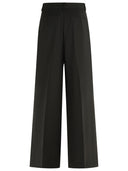 Sportmax 'Vela' Dark Brown Virgin Wool Pants
