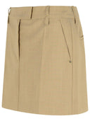 Sportmax 'Fify' Beige Brown Virgin Wool Miniskirt