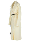 Sportmax 'Abate' Milk Virgin Wool Dressing Gown Coat