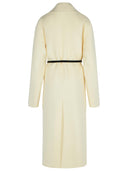 Sportmax 'Abate' Milk Virgin Wool Dressing Gown Coat