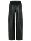 Pantalon Sportmax 'Garbo' en nappa noir Lear