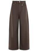 Sportmax 'Siamese' Brown Cotton Jeans