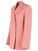 Americana recta Sportmax 'Esule' de lana virgen rosa antiguo