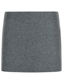 Sportmax 'Poggio' Grey Virgin Wool Skirt