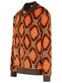 Drole De Monsieur 'Velours Médaillon' Brown Cotton Polo Shirt
