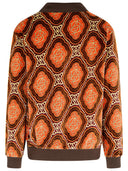 Drole De Monsieur 'Velours Médaillon' Brown Cotton Polo Shirt