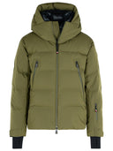 Moncler Grenoble'Fellberg'滑雪夹克穿着绿色聚酰胺混合物