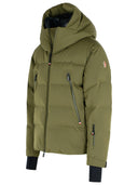 Moncler Grenoble'Fellberg'滑雪夹克穿着绿色聚酰胺混合物