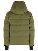 Moncler Grenoble'Fellberg'滑雪夹克穿着绿色聚酰胺混合物