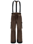 Moncler Grenoble Brown Corduroy Padded Ski Overalls
