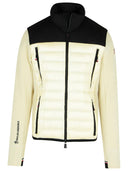 Moncler Grenoble beige/zwart gewatteerd sweatshirt in polyestermix