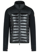 Moncler Grenoble zwart polyestermengsel gewatteerd sweatshirt