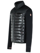 Moncler Grenoble zwart polyestermengsel gewatteerd sweatshirt