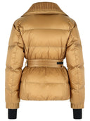 Moncler Grenoble Padded 'Bataillouse' Ski Jacket With Camel Beige Polyamide Belt