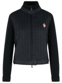 Moncler Grenoble Black Virgin Wool Padded Cardigan