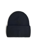 Moncler Black Virgin Wool Beanie
