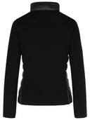 Moncler Tricot' Cardigan In Polyamide And Black Virgin Wool