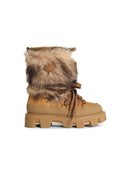 Moncler 'Peak Après' Suede Boots And Camel Beige Shearling