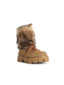 Moncler 'Peak Après' Suede Boots And Camel Beige Shearling