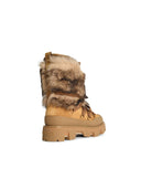 Moncler 'Peak Après' Suede Boots And Camel Beige Shearling