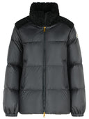 Moncler Short Down Jacket With Black Polyester 'Teddy Esnaie' Trim