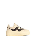 Hogan 'H Stripes' Ivory Lear Sneakers