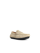 Tod's „City Gommino” beżowe zamszowe mokasyny