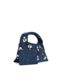Marc Jacobs () 'Mini Sack Gem' Blue Cotton Bag