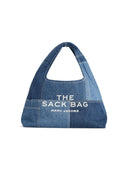 Marc Jacobs () Borsa in denim blu "Sack Patchwork".