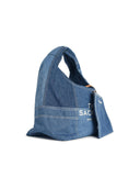 Marc Jacobs () Borsa in denim blu "Sack Patchwork".