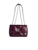 Tory Burch Small 'Kira' Burgundy Lear Crossbody Bag