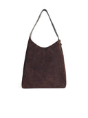 Tory Burch 'Hobo Romy' Dark Brown Suede Bag
