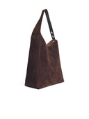 Tory Burch 'Hobo Romy' Dark Brown Suede Bag
