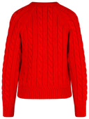 Bally Red ExtraFine Merinowol Cardigan