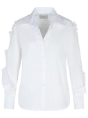 Coperni 'Ruffle' White Cotton Shirt