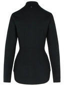 Camisa de punto de viscosa negra Sportmax 'Baffo'