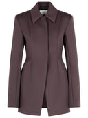 Sportmax 'Bacio' Tight Jacket In Coffee Virgin Wool Blend