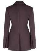 Sportmax 'Bacio' Tight Jacket In Coffee Virgin Wool Blend