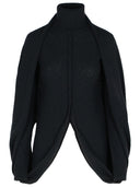 Sportmax 'Adepto' Black Virgin Wool Blend High Neck Sweater