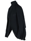 Sportmax 'Adepto' Black Virgin Wool Blend High Neck Sweater
