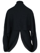 Sportmax 'Adepto' Black Virgin Wool Blend High Neck Sweater