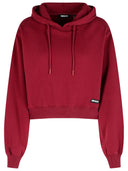 Roteer bordeaux katoenen sweatshirt