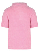 Erl Pink Alpaca Blend Polo Shirt