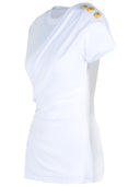 Balmain White Cotton T Shirt
