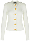 Balmain White Viscose Blend Sweater