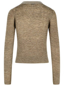Burberry 'Costance' Turtleneck Sweater In Beige Alpaca Blend