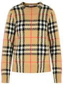 Burberry 'Constance Check' beige cashmere e maglione di lana