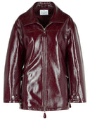 Courreges 'Vinyl' Burgundy Cotton Blend Jacket