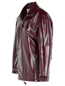 Courreges 'Vinyl' Burgundy Cotton Blend Jacket