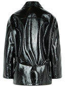 Courreges 'Vinyl' Black Cotton Blend Jacket
